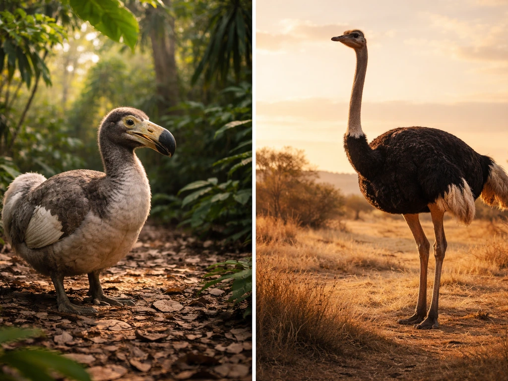Dodo Bird vs Ostrich: Key Differences, Ecology, History